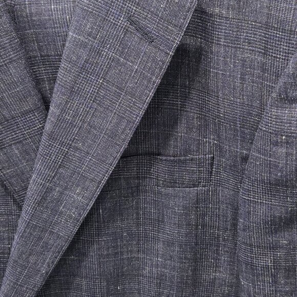 ZEGNA Linen/Wool Single-Breasted Plaid Suit - Picture 3 of 16